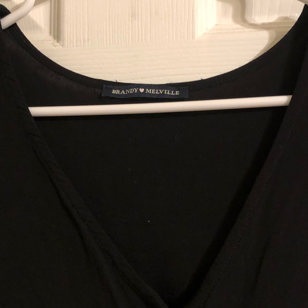 BLACK BRANDY MELVILLE BUTTON DOWN MIDI DRESS